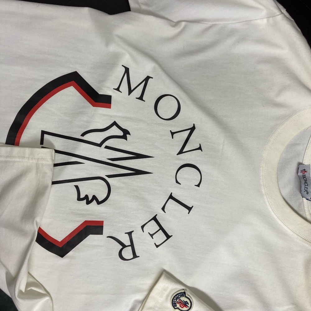 Moncler White Graphic Tee L - Picture 4 of 4